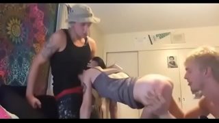 Real Brunette Girlfriend Sucking Cock While Gets Her Teen Pussy Fucked Hard Video